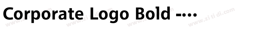 Corporate Logo Bold 字体转换
